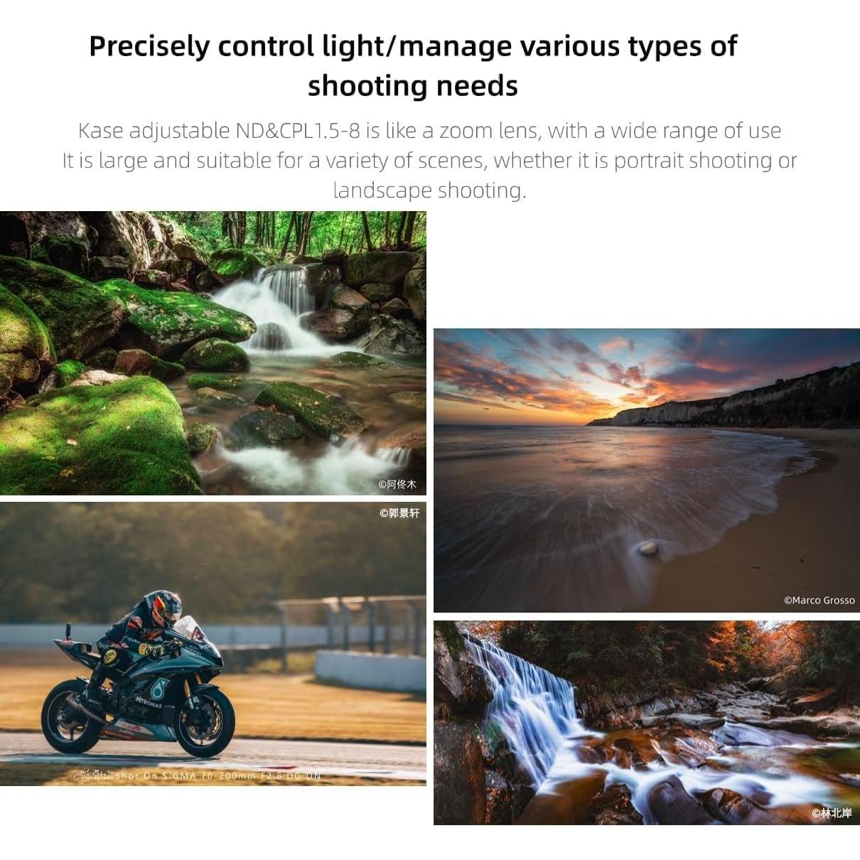 Filtro Kase CPL/ND Combo 46mm Vidrio Óptico Resistente