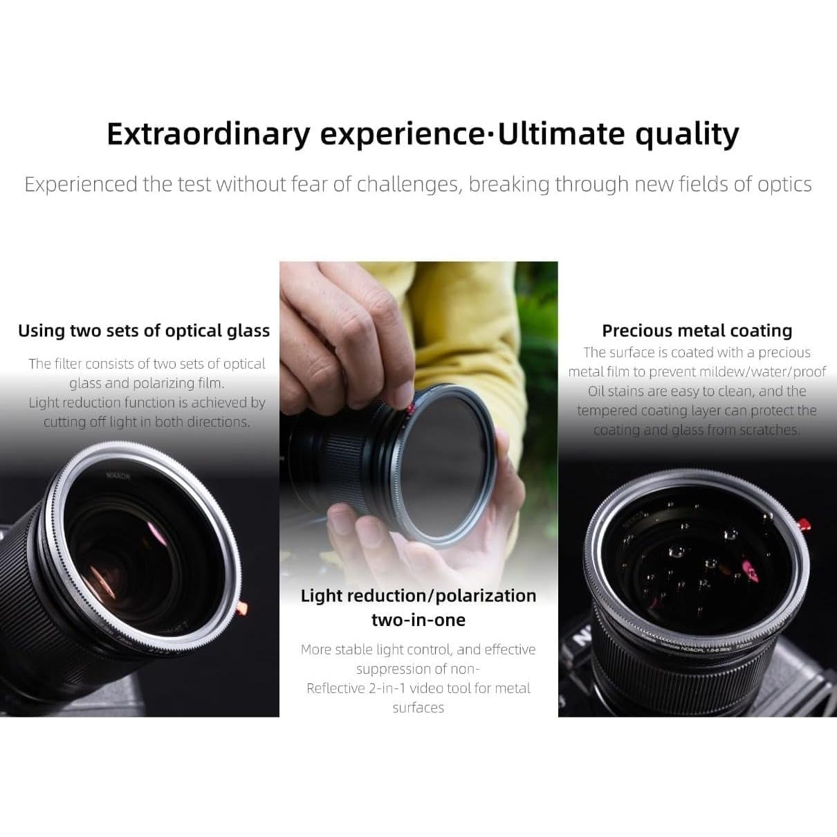 Filtro Kase CPL/ND Combo 46mm Vidrio Óptico Resistente