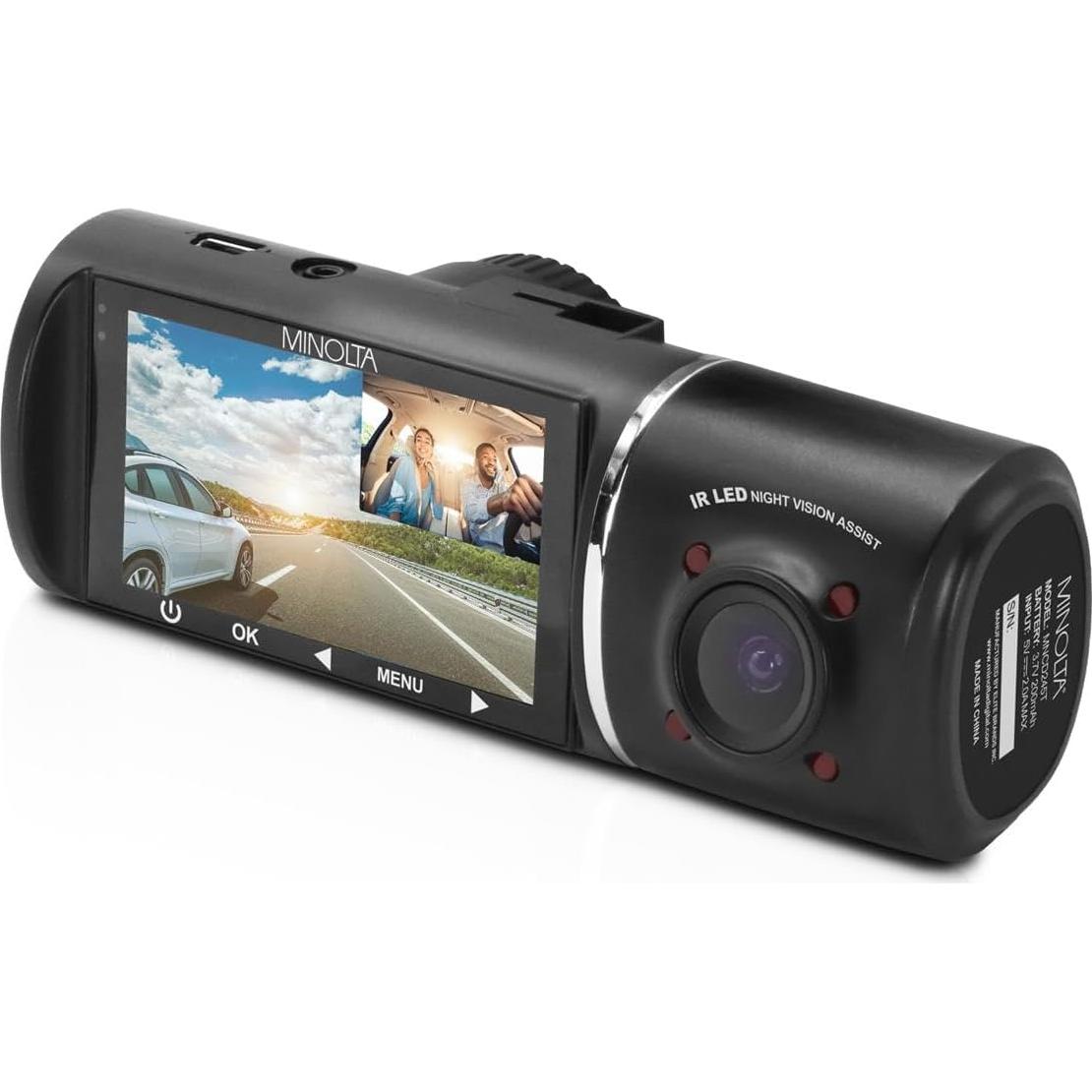 Grabadora de Coche Minolta MNCD245T 3 Canales 1080p LCD 2.45"