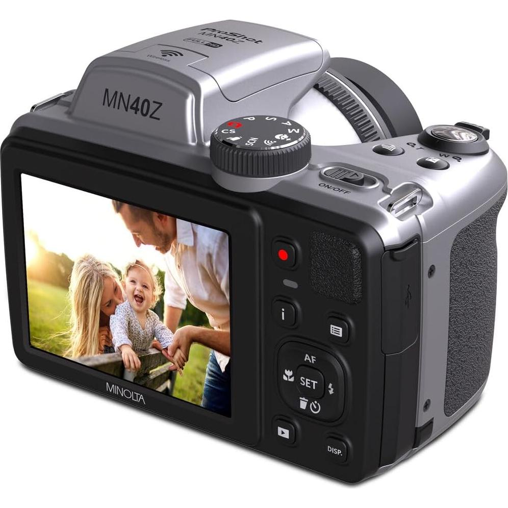 Cámara Digital Minolta MN40Z 20MP 40x Zoom Óptico Plata
