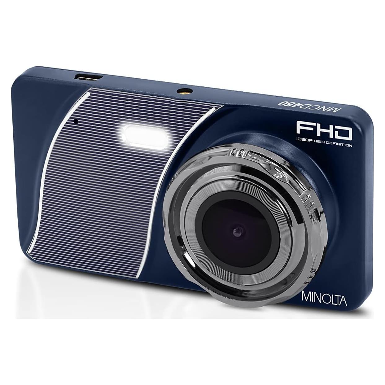 Grabadora de Coche Minolta MNCD450 1080p LCD 4" Azul