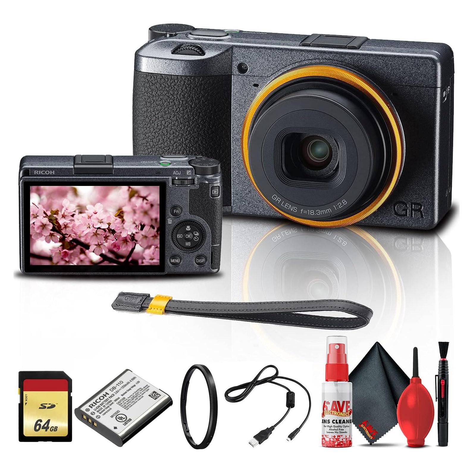 Cámara Digital Ricoh GR III Edición Callejera + 64GB + Kit Limpieza