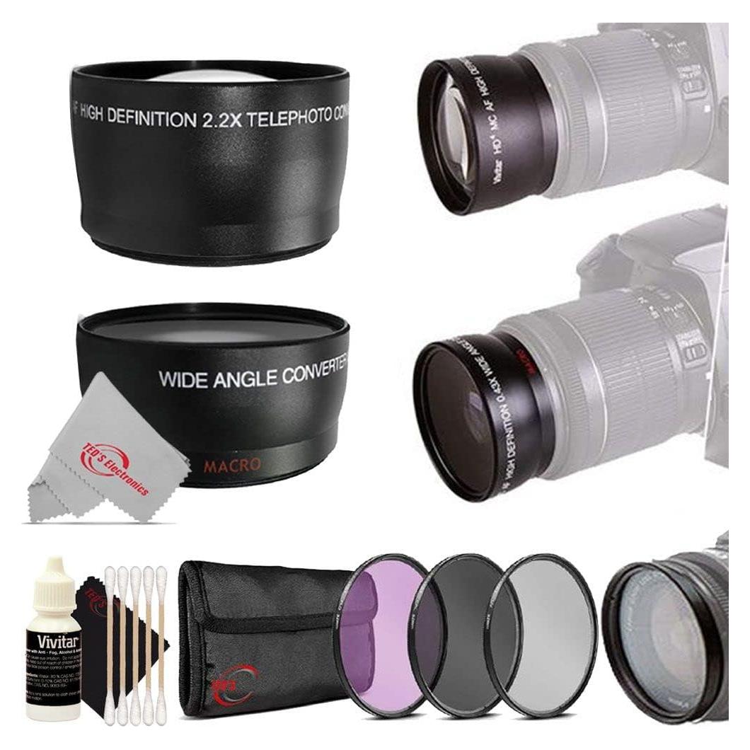 Kit Lentes Telefoto y Gran Angular 49mm HD + Accesorios
