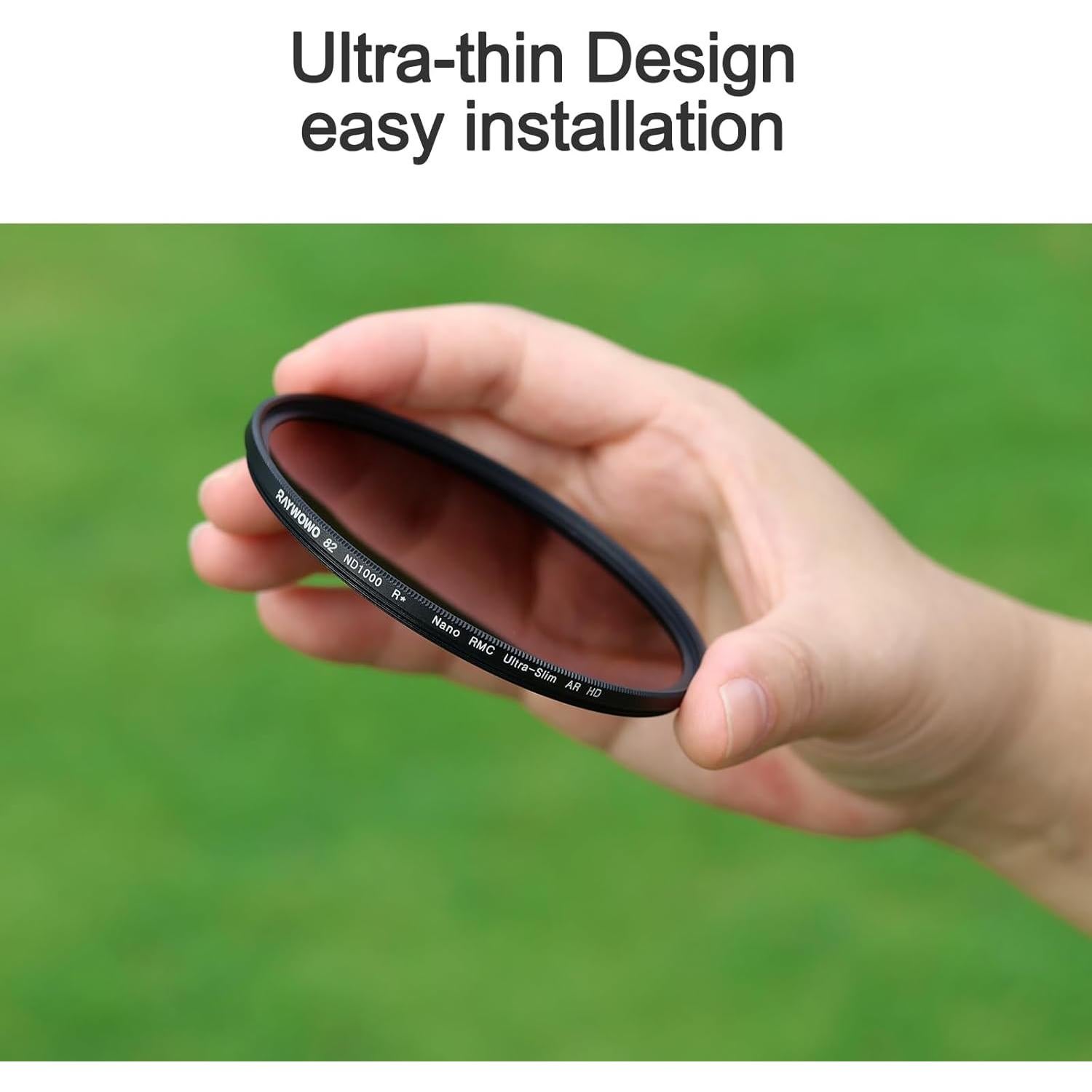 Filtro ND ajustable RAYWOWO ND64 82mm para cámara DSLR