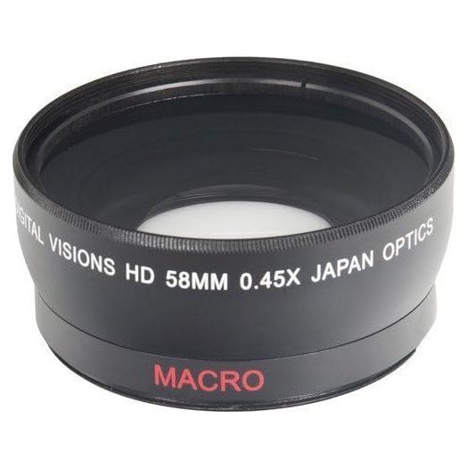 Lente Gran Angular 0.45x 58mm BlueTech para Cámaras DSLR