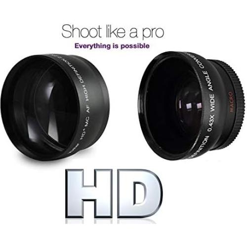 Kit de Lentes Gran Angular y Telephoto Pro Ser 43mm para Canon EOS M