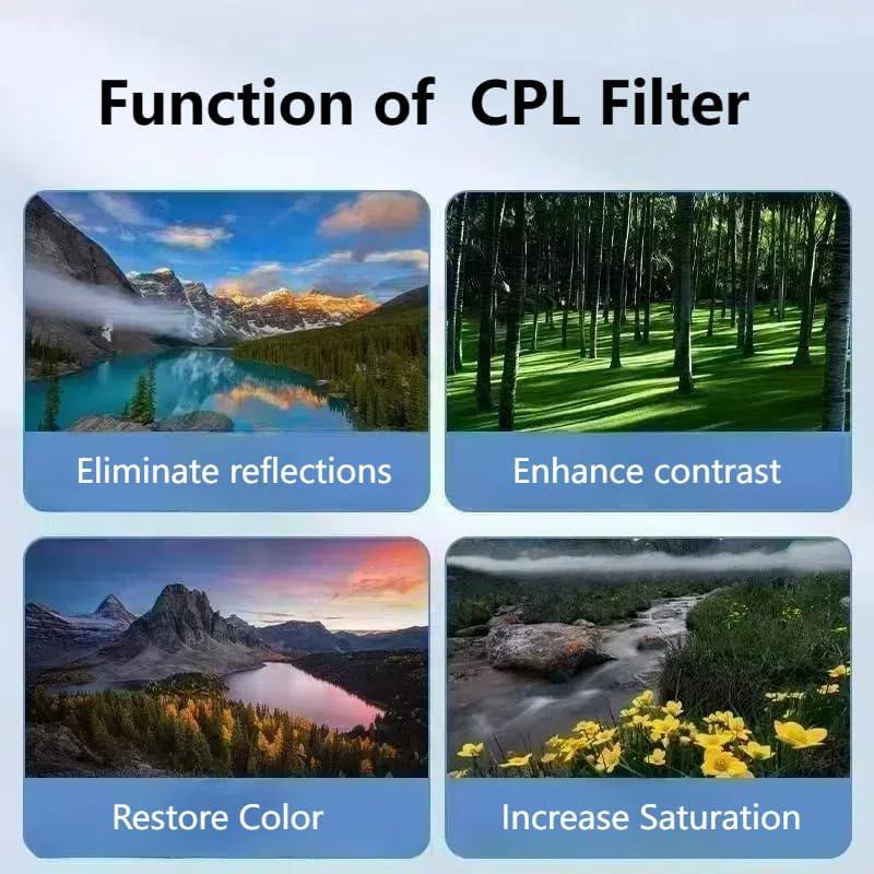 Filtro CPL 52mm FOTN para iPhone, Samsung y Xiaomi