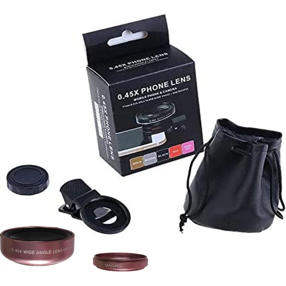 Kit de Lentes de Cámara Peanutech para iPhone y Samsung - Ojo de Pez y Gran Angular