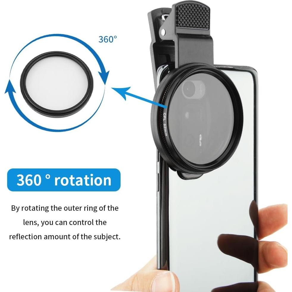 Filtro CPL Tookie 52mm para Cámara de Teléfono - Anti Reflexivo