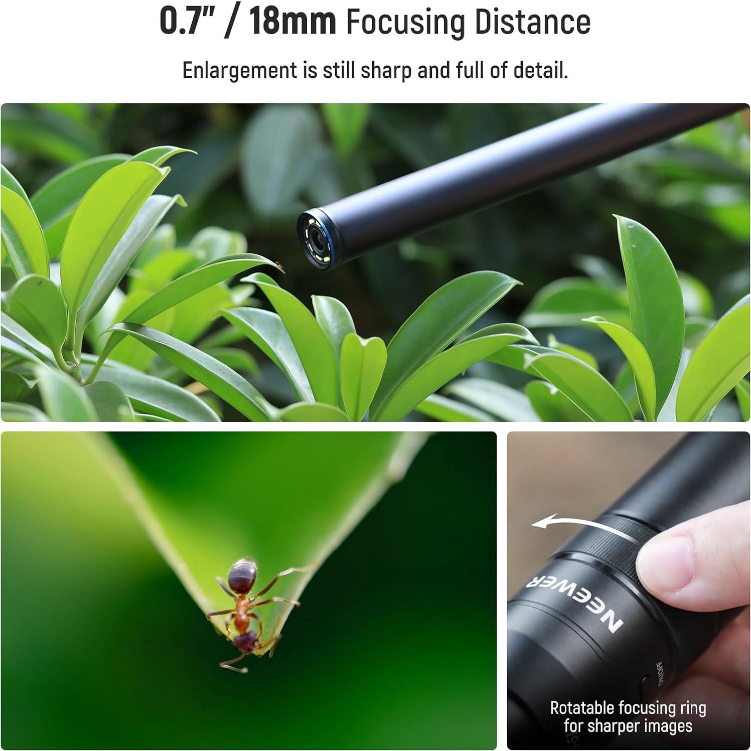 Lente Macro Probe NEEWER 18mm 2X para Teléfono Móvil