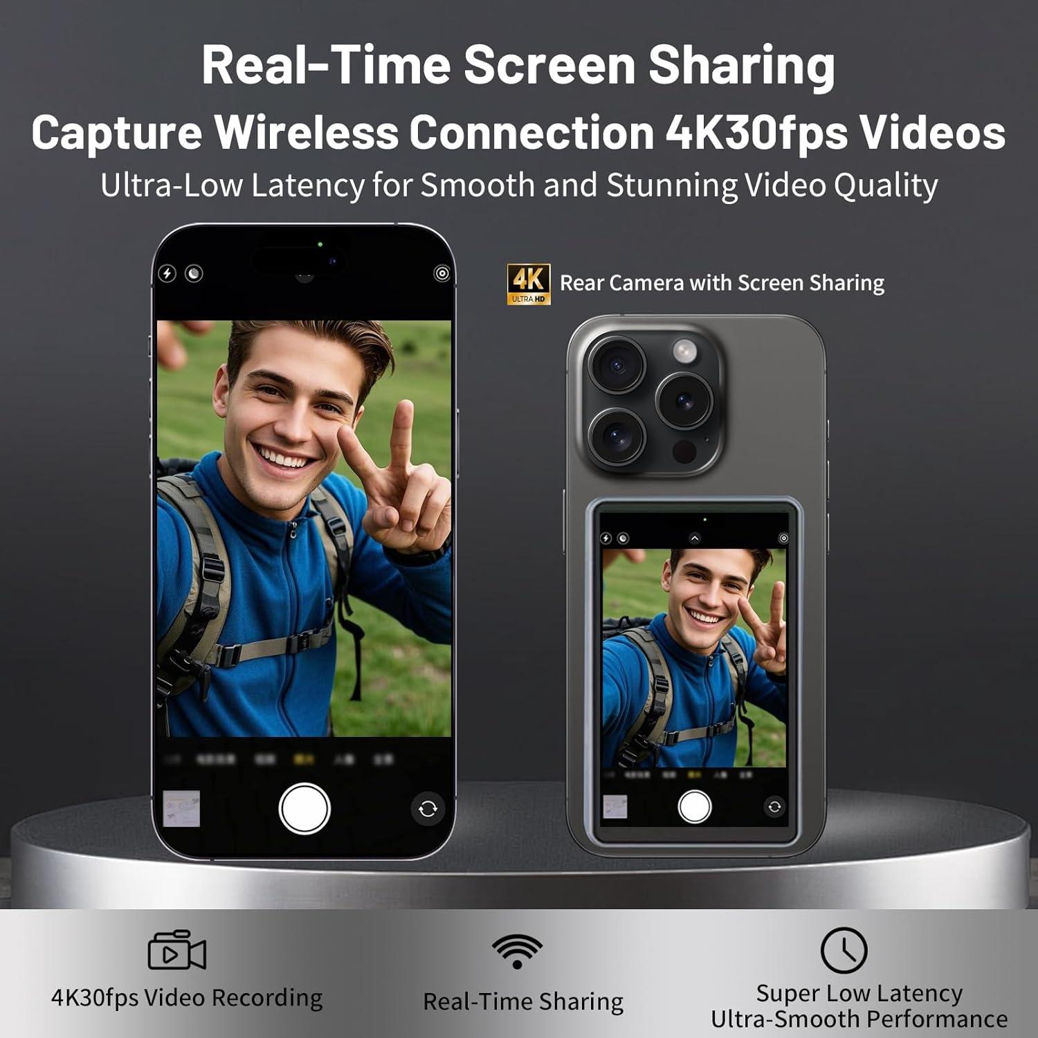 Monitor de Cámara Trasera OmniMaster para iPhone y Samsung 4K