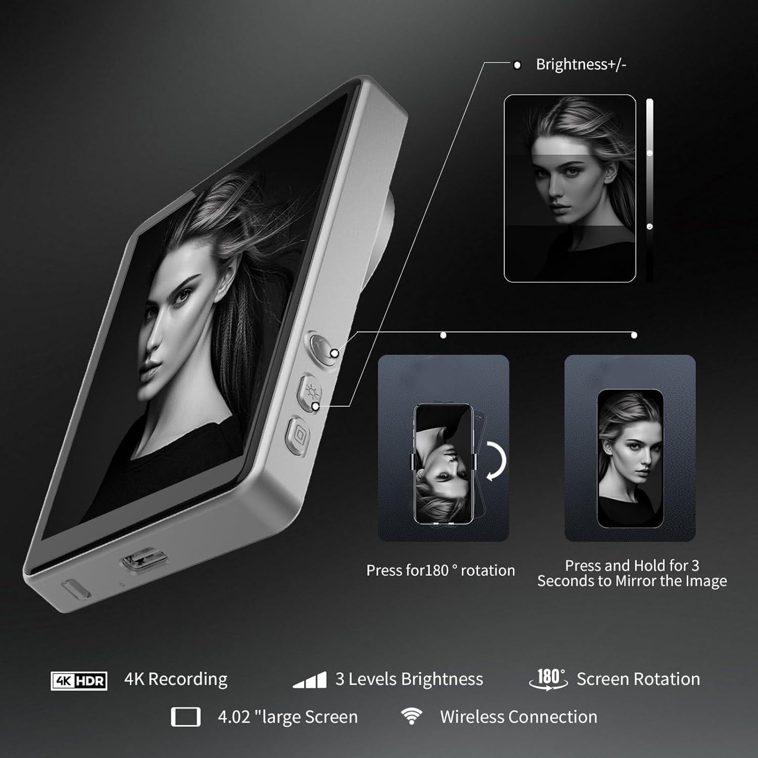 Monitor de Cámara Trasera OmniMaster para iPhone y Samsung 4K