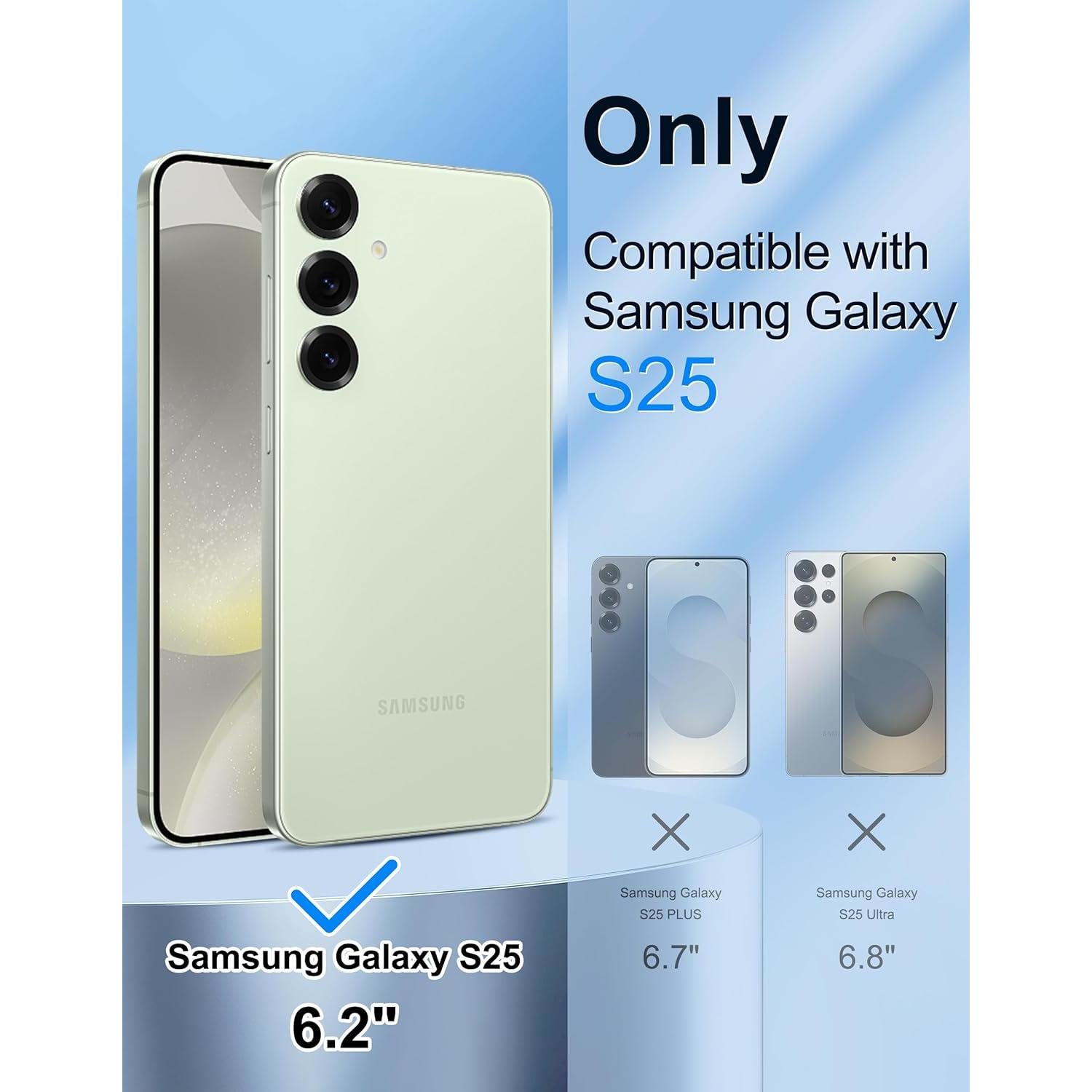 Protector de Pantalla Privado Yebowe para Samsung Galaxy S25 - Vidrio Templado 9H