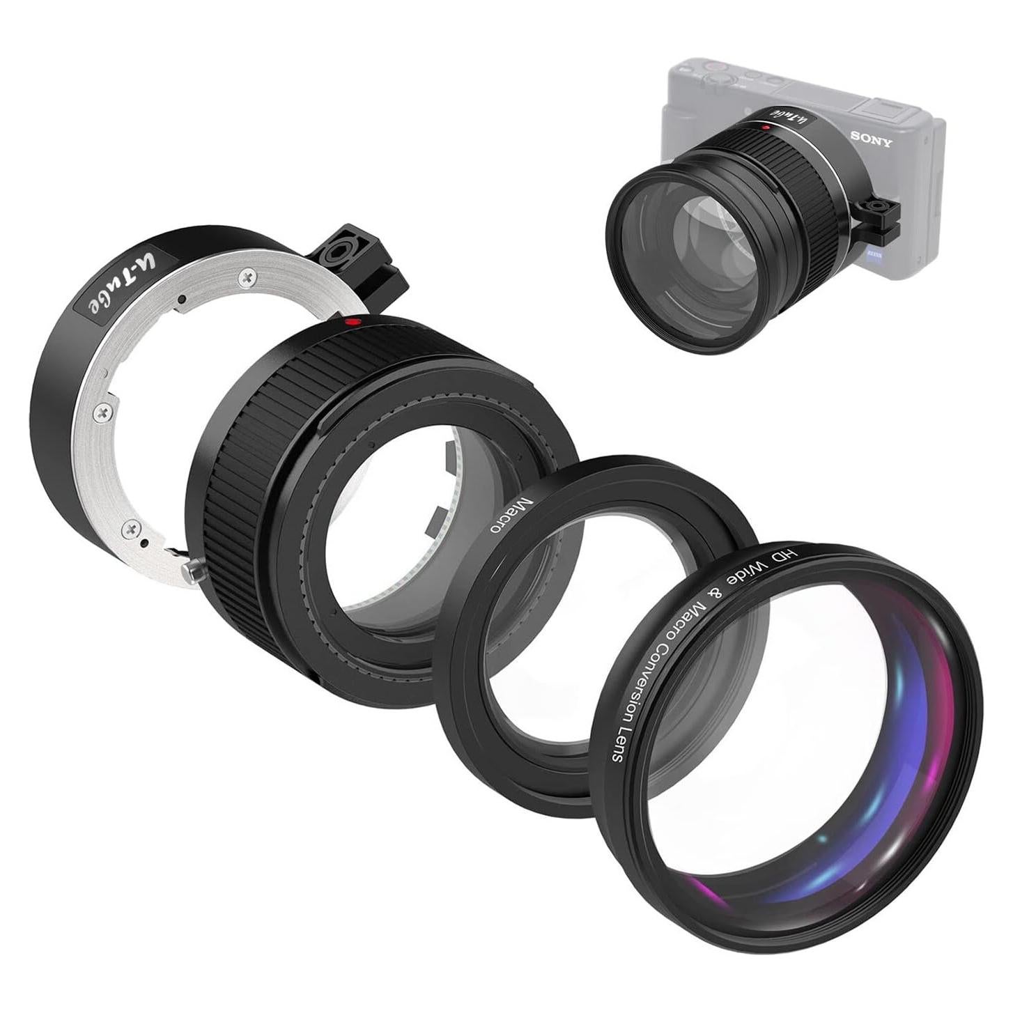 Lente 2-en-1 Gran Angular 18mm y Macro 10x EooEye para Sony ZV1