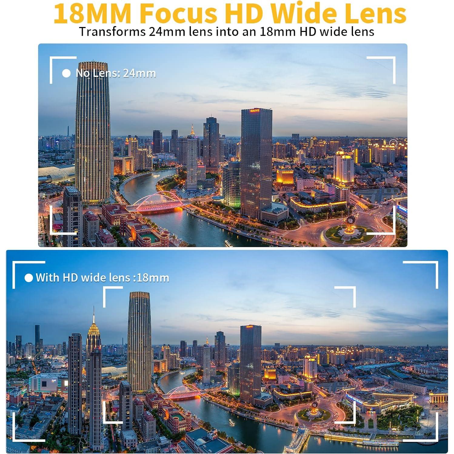 Lente 2-en-1 Gran Angular 18mm y Macro 10x EooEye para Sony ZV1