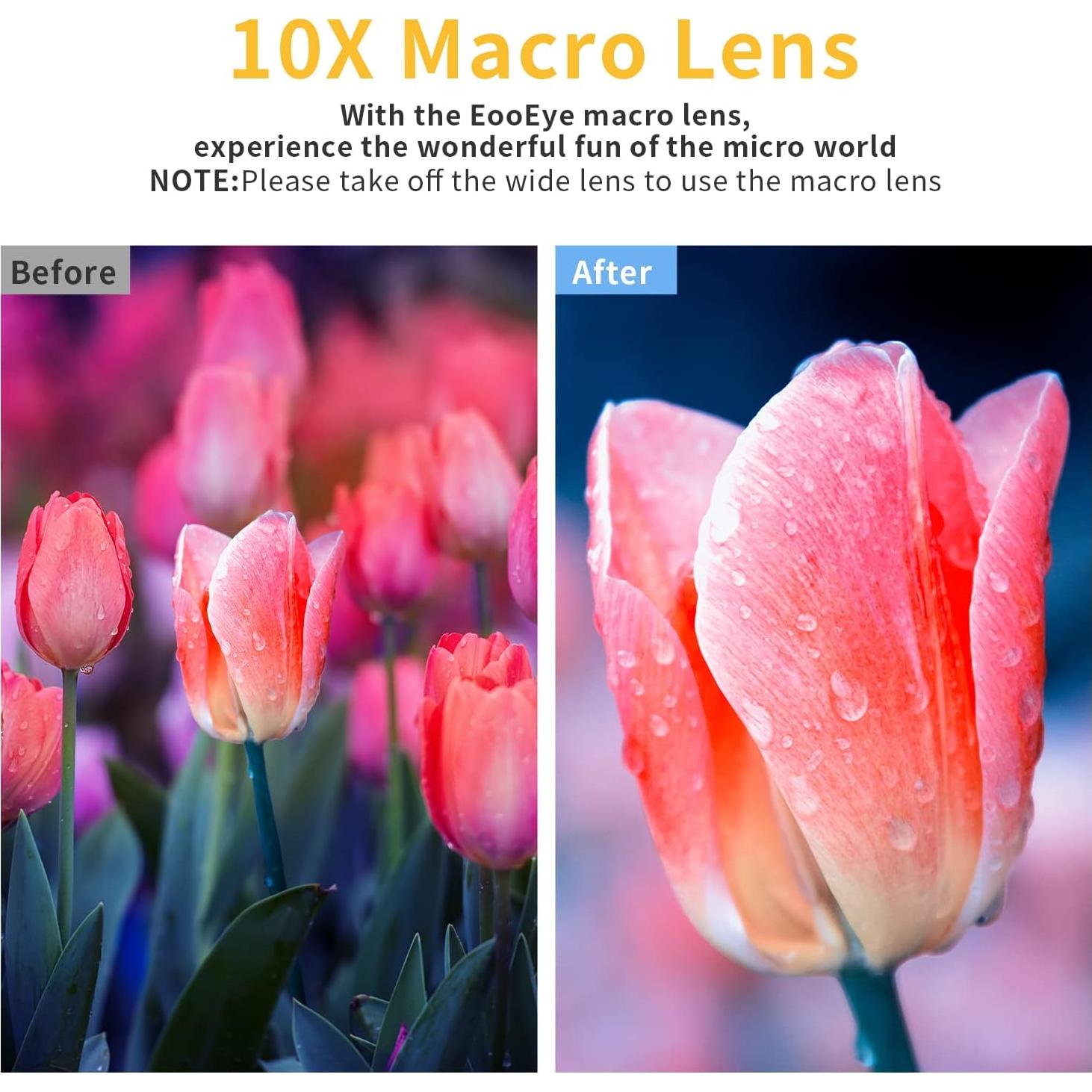 Lente 2-en-1 Gran Angular 18mm y Macro 10x EooEye para Sony ZV1