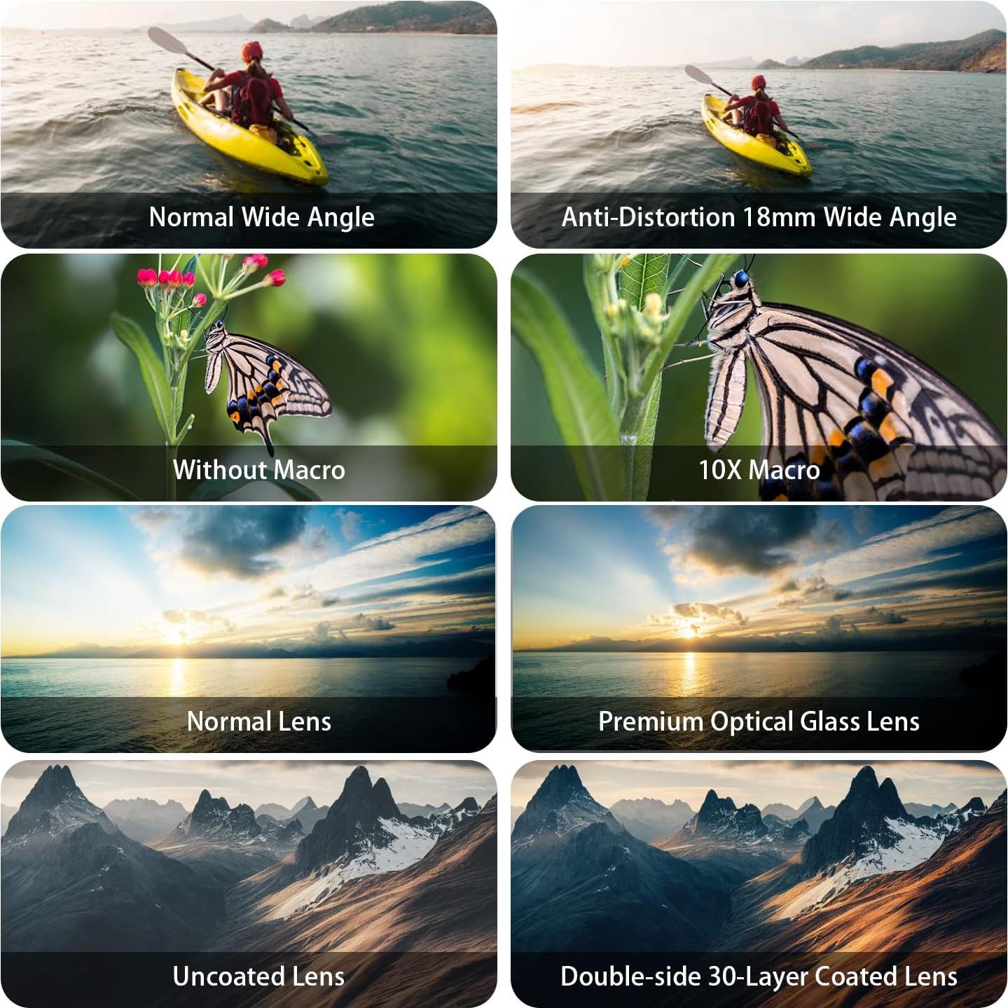 Lente 2-en-1 Gran Angular 18mm y Macro 10x EooEye para Sony ZV1