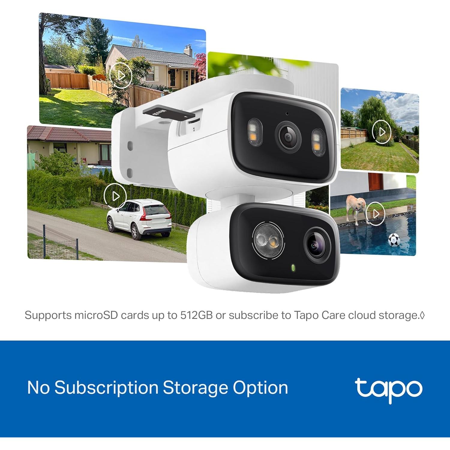 Cámara de Seguridad Tapo C246D 2K 3MP Doble Lente Pan/Tilt