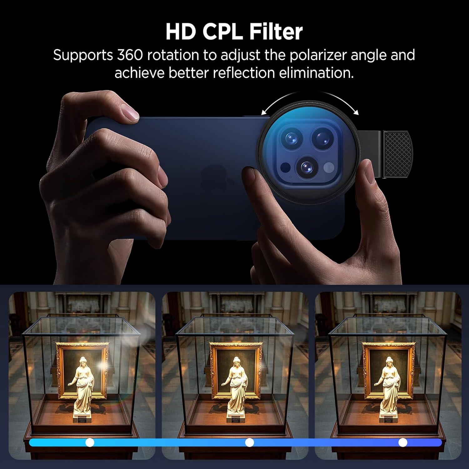 Filtro Polarizador Circular 52mm ALILUSSO para Smartphones