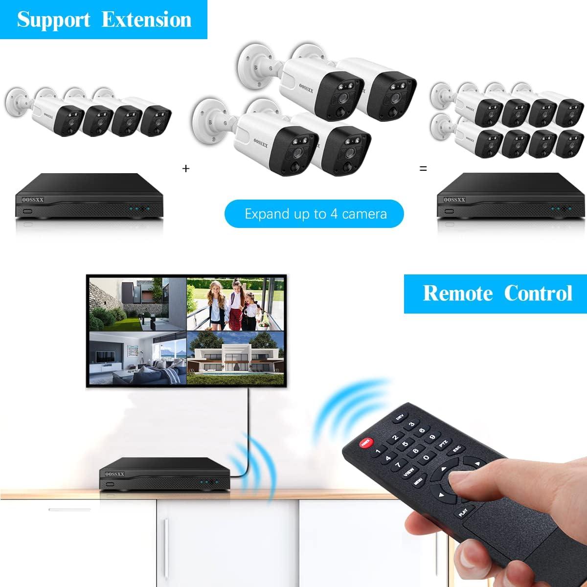 Cámara de Seguridad OOSSXX 4K 8MP con Audio Bidireccional