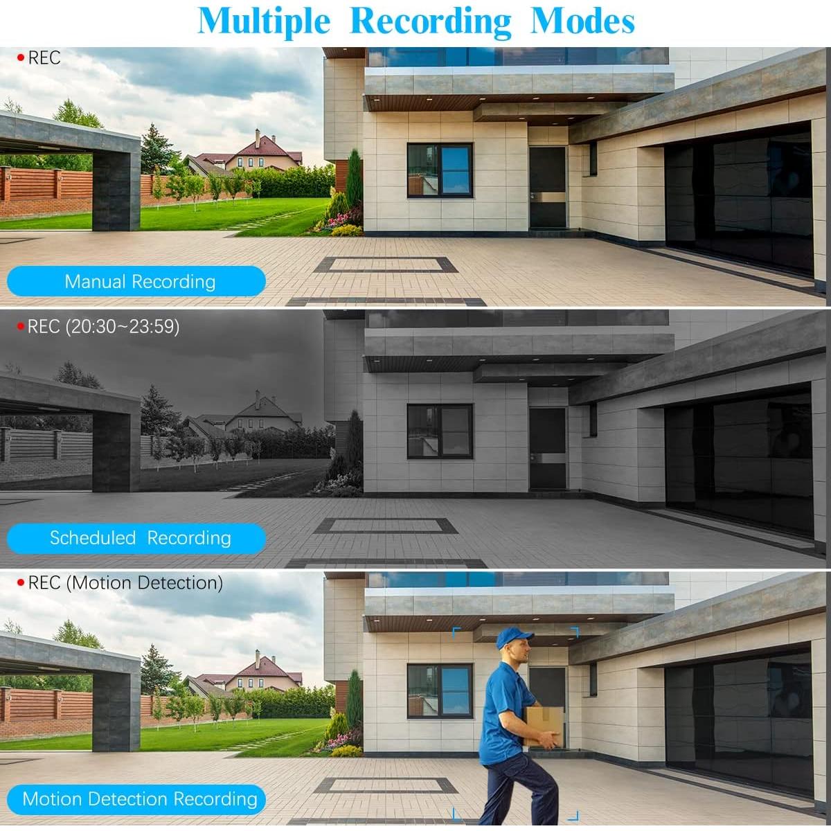 Cámara de Seguridad OOSSXX 4K 8MP con Audio Bidireccional