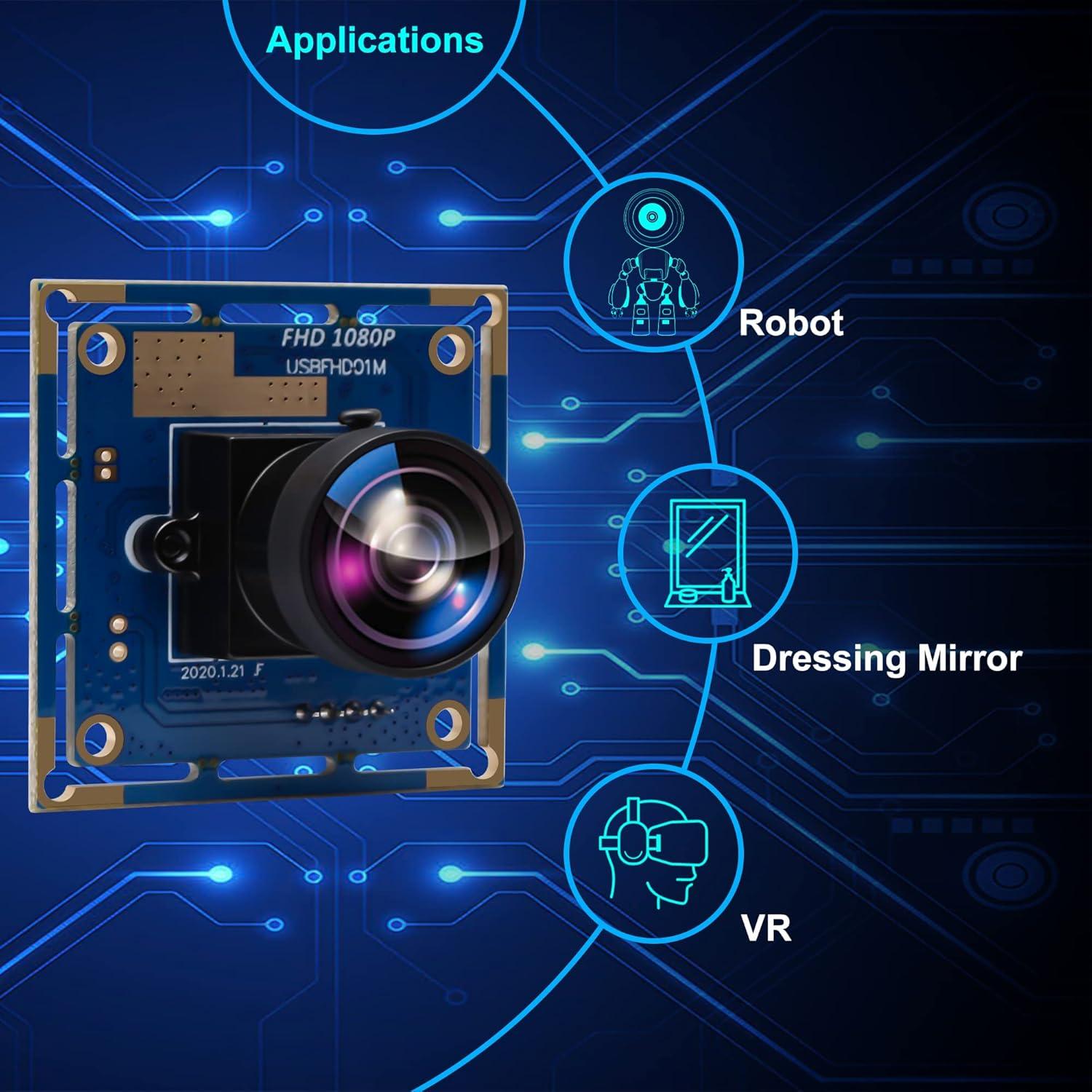 Cámara USB 2MP HD 1080p Ailipu Lente Ojo de Pez 170°