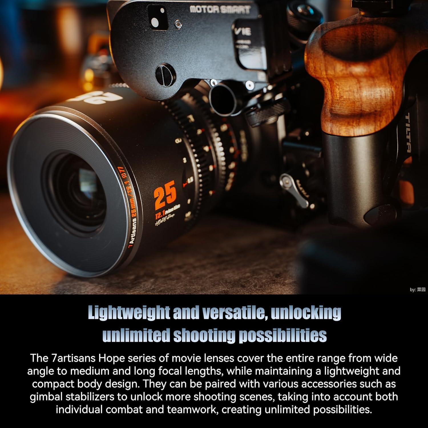 Lente de Cine 7artisans 16mm T2.1 para Montura Fuji X