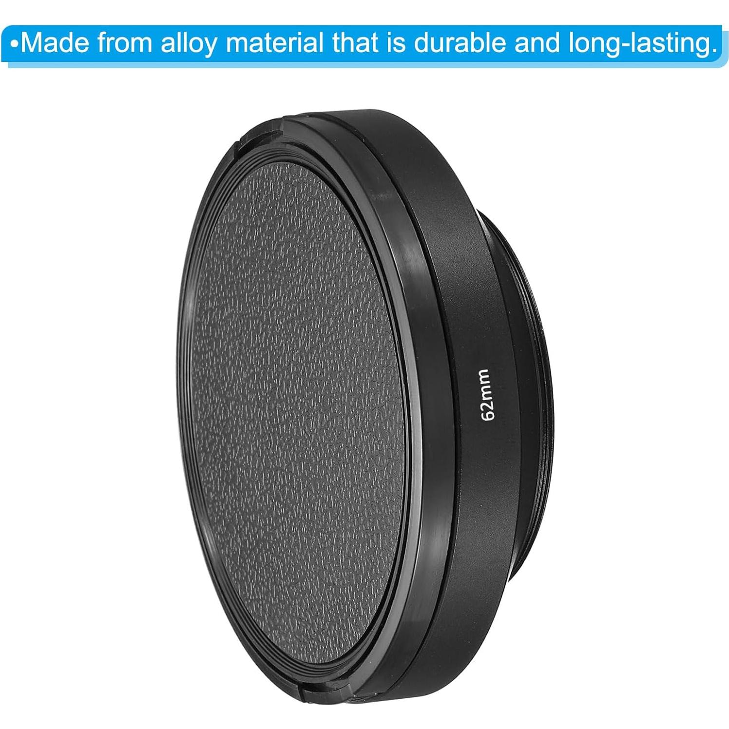 Capucho de Lente PATIKIL 62mm Antirreflectante Negro