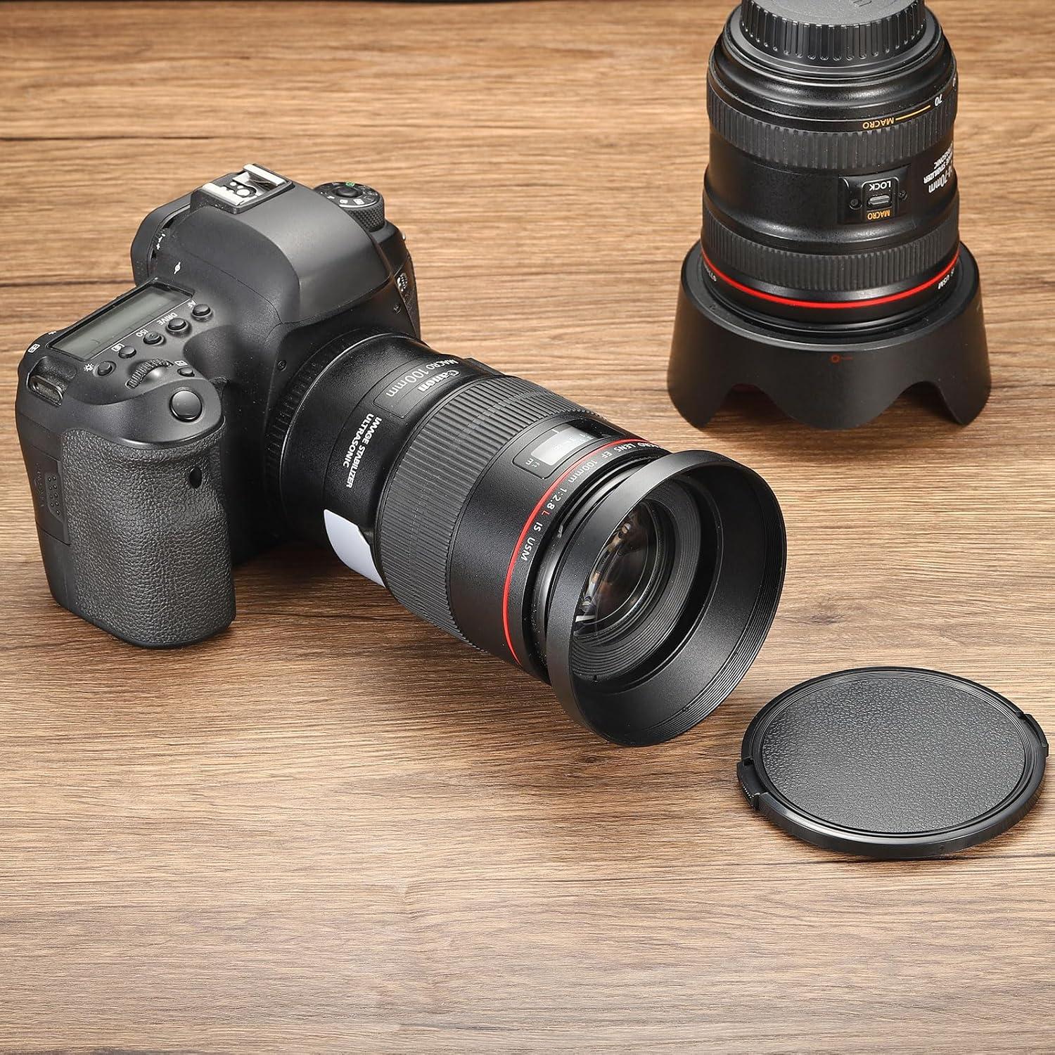 Capucho de Lente PATIKIL 62mm Antirreflectante Negro