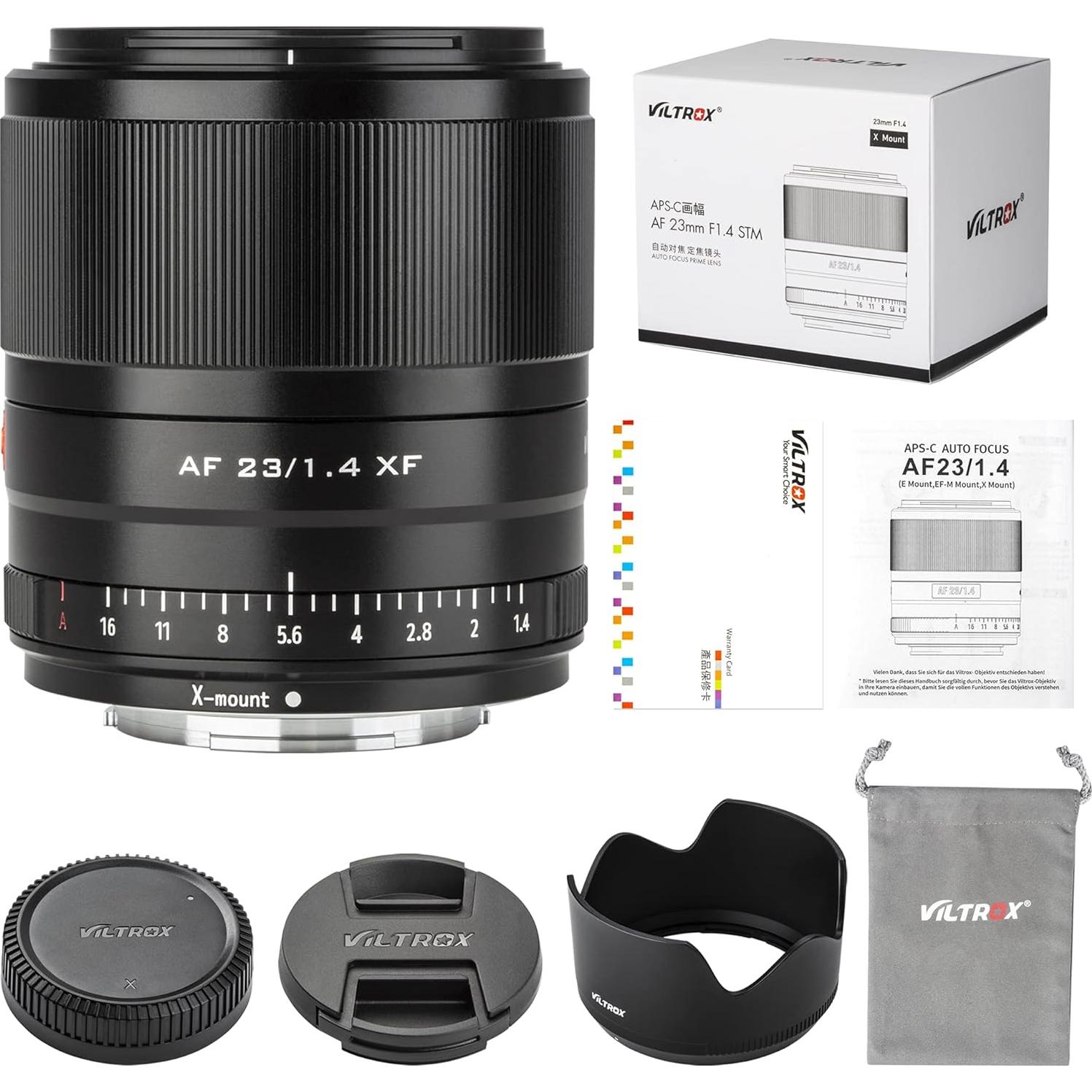 Lente VILTROX 23mm F1.4 STM para Fujifilm X-Mount