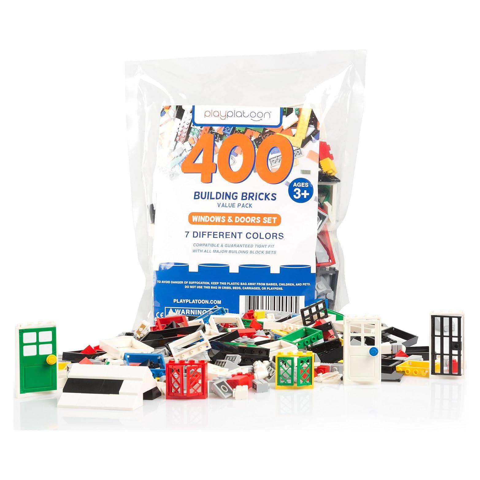 Juego de 400 Piezas Ventanas y Puertas Play Platoon