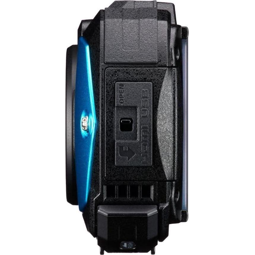 Cámara Compacta RICOH PENTAX WG-90 Azul + Kit de Limpieza 64GB