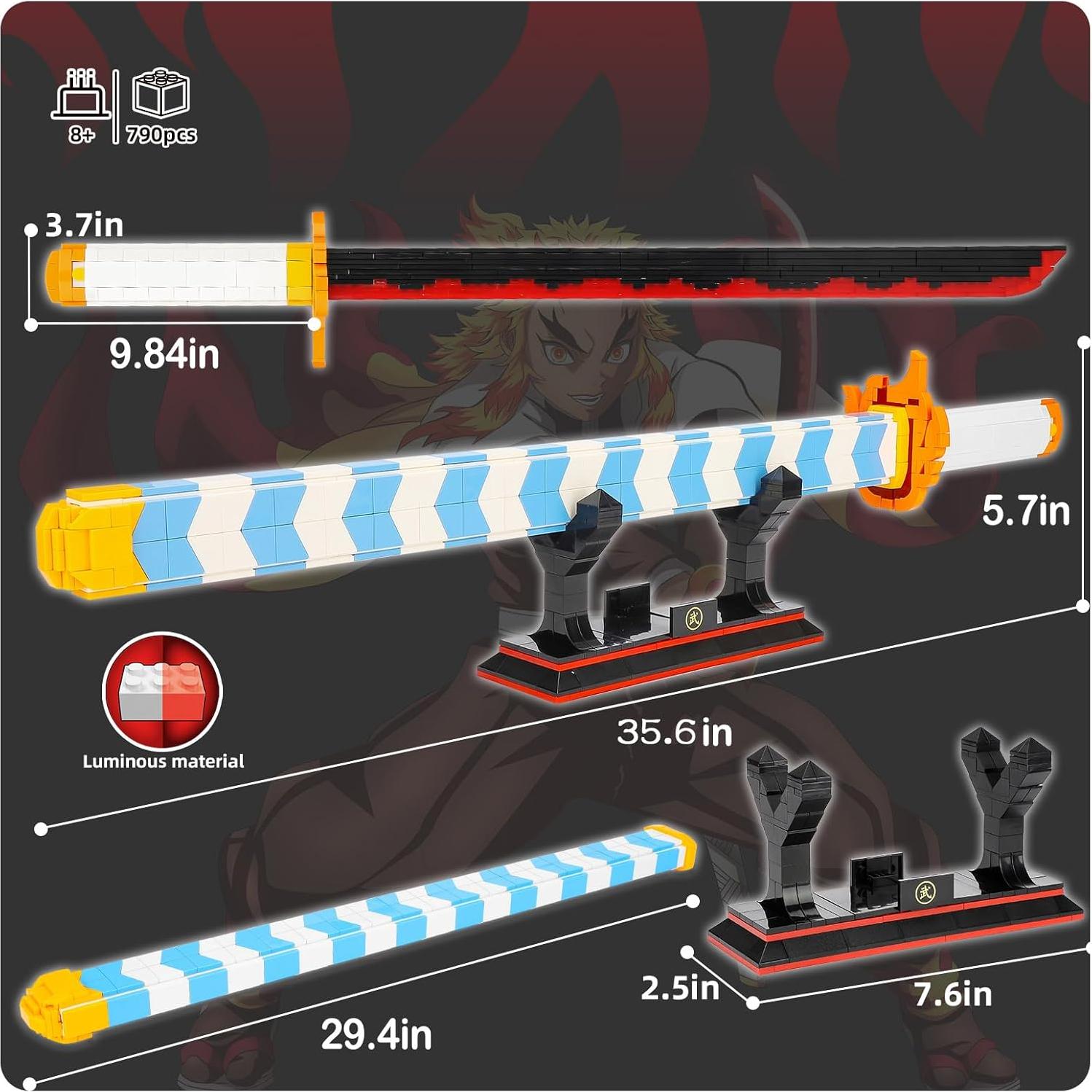 Espada Rengoku Kyoujurou Demon Slayer - Set de Construcción 792 Pcs