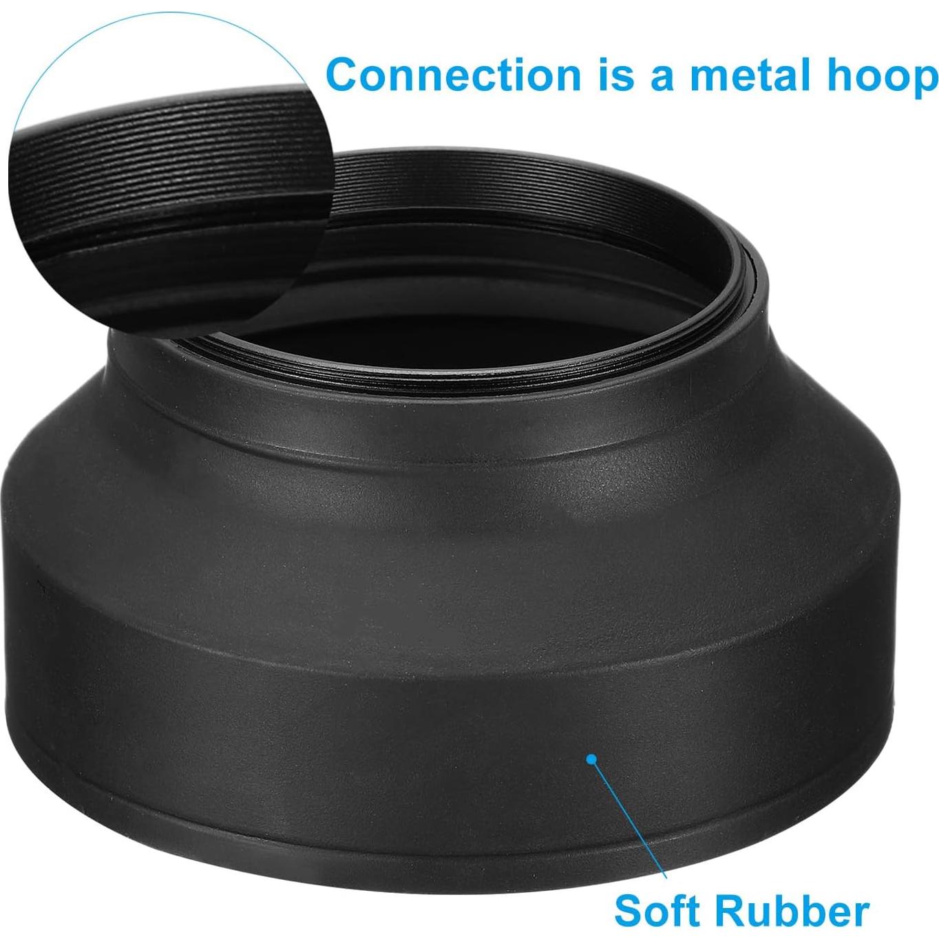 Capucha de Lente PATIKIL 67mm Goma Colapsable Anti-Reflexión