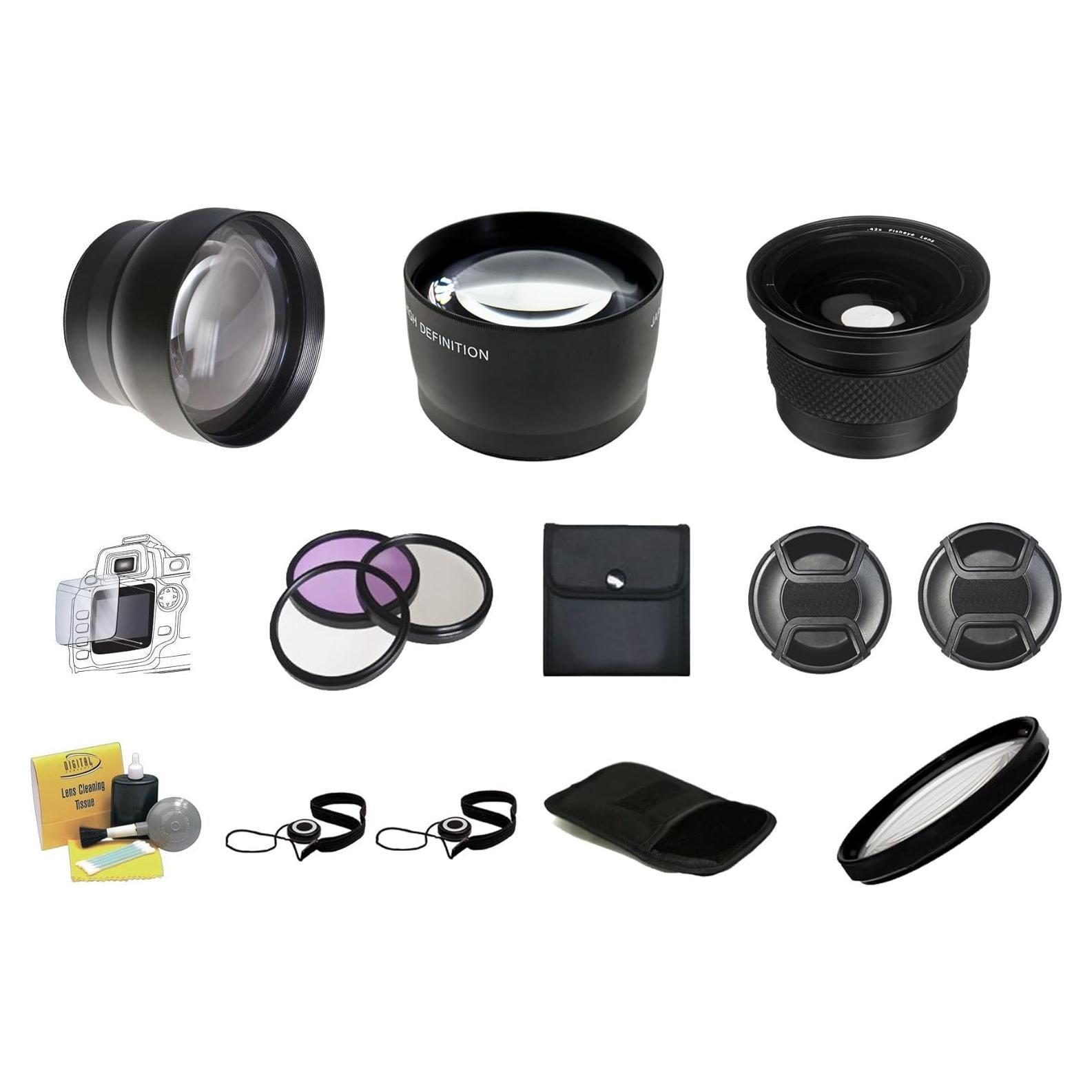 Paquete de Accesorios para Cámaras PENTAX K - Lentes y Filtros