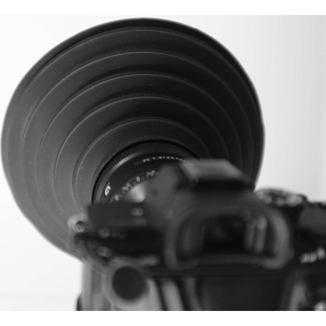 Capucha de Lente Antirreflejo Goma Universal 50-70mm Canon Nikon Sony