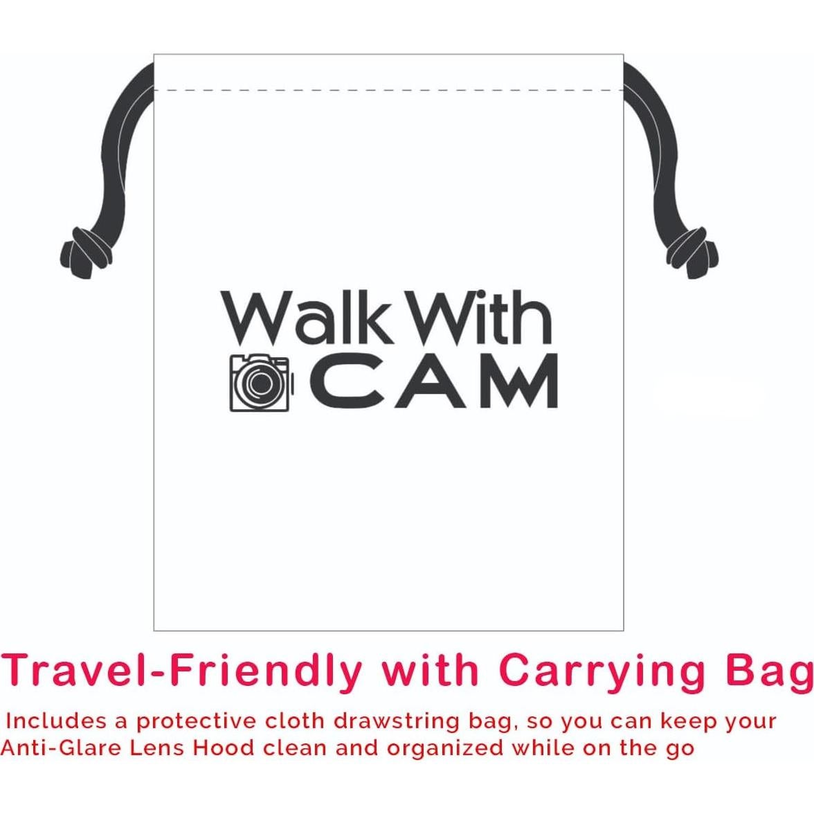 Capucha de Lente Antirreflejo Goma Universal 50-70mm Canon Nikon Sony