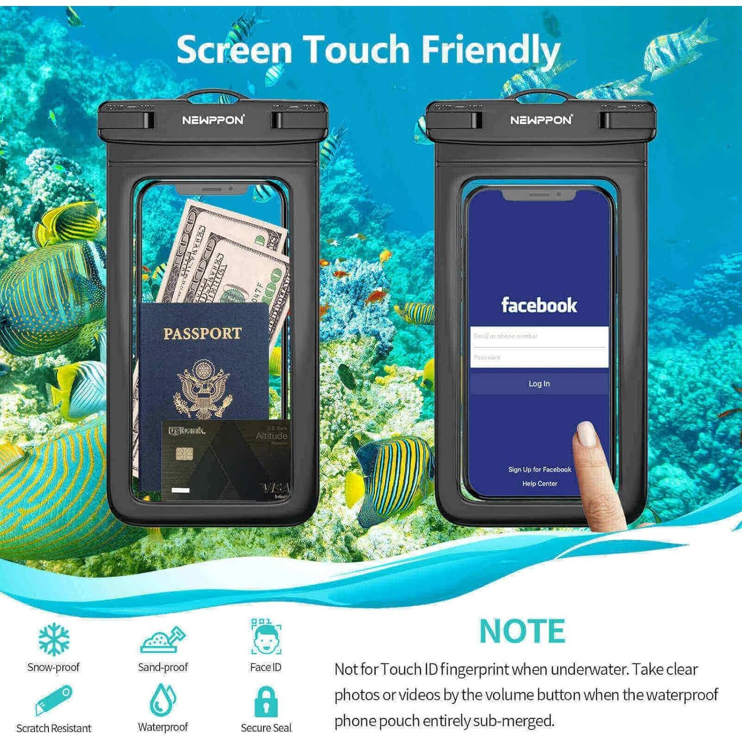 Paquete de 4 Fundas Impermeables Newppon para Smartphone