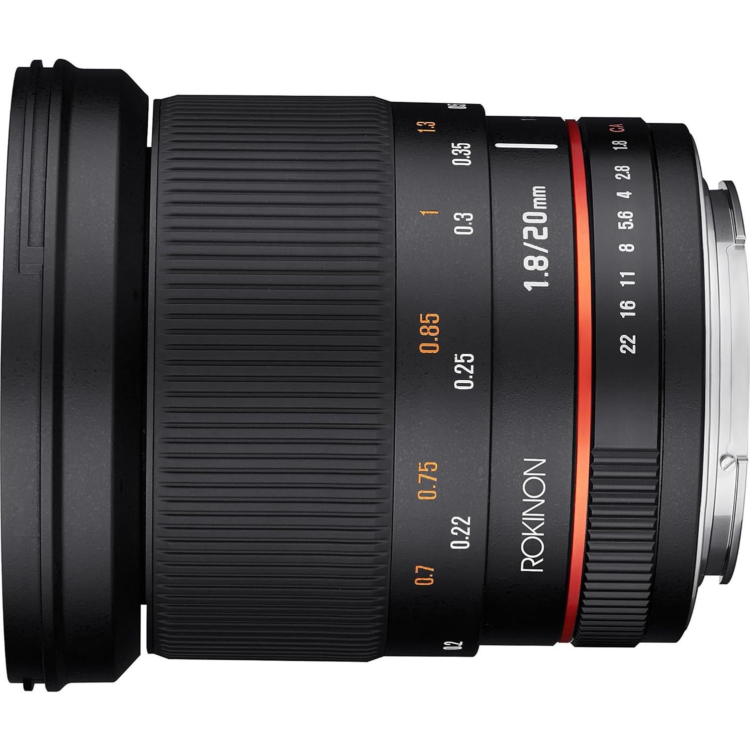 Lente Gran Angular Rokinon 20mm f/1.8 para Fuji X