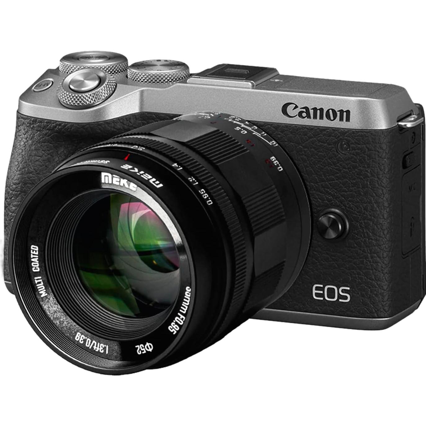 Lente Meike 35mm f0.95 Enfoque Manual para Canon EF-M