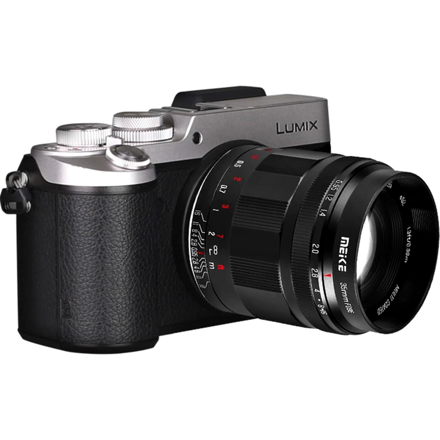 Lente Meike 35mm f0.95 Enfoque Manual MFT para Panasonic y Olympus