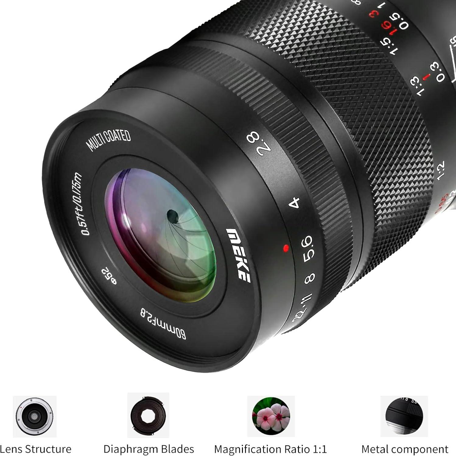 Lente Macro Meike 60mm F2.8 Manual para Canon RF-Mount