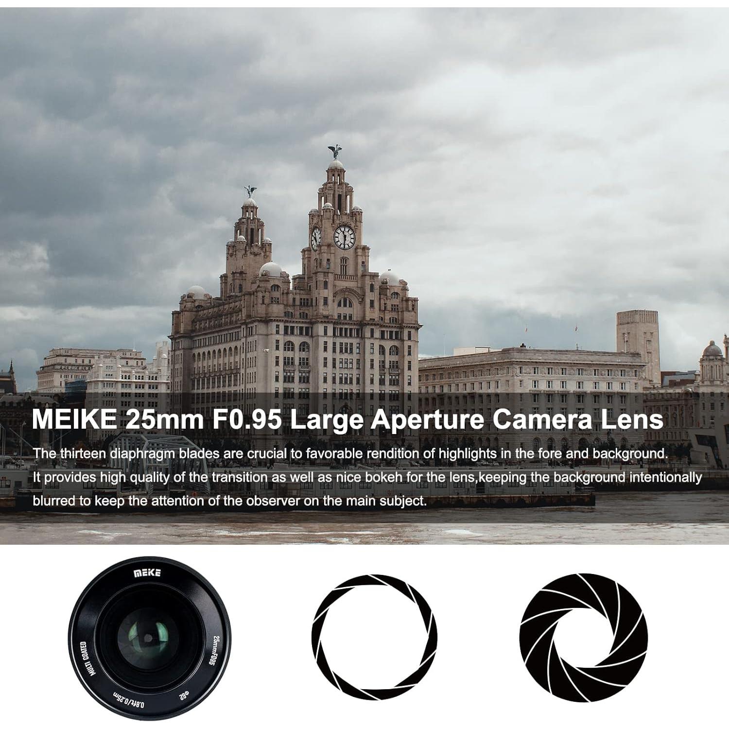 Lente Meike 25mm f/0.95 Manual para Canon EF-M