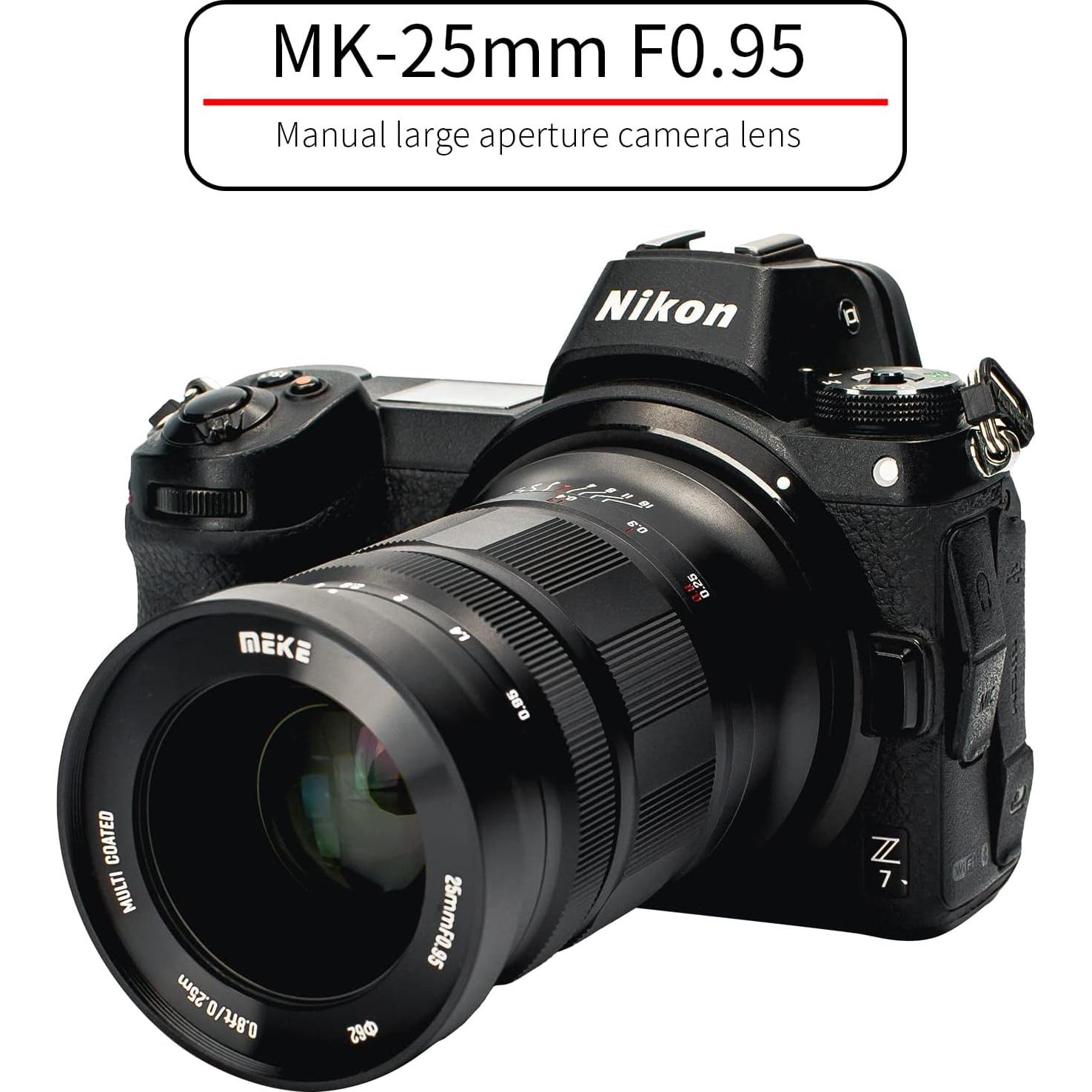 Lente Meike 25mm f/0.95 Manual para Nikon Z APS-C