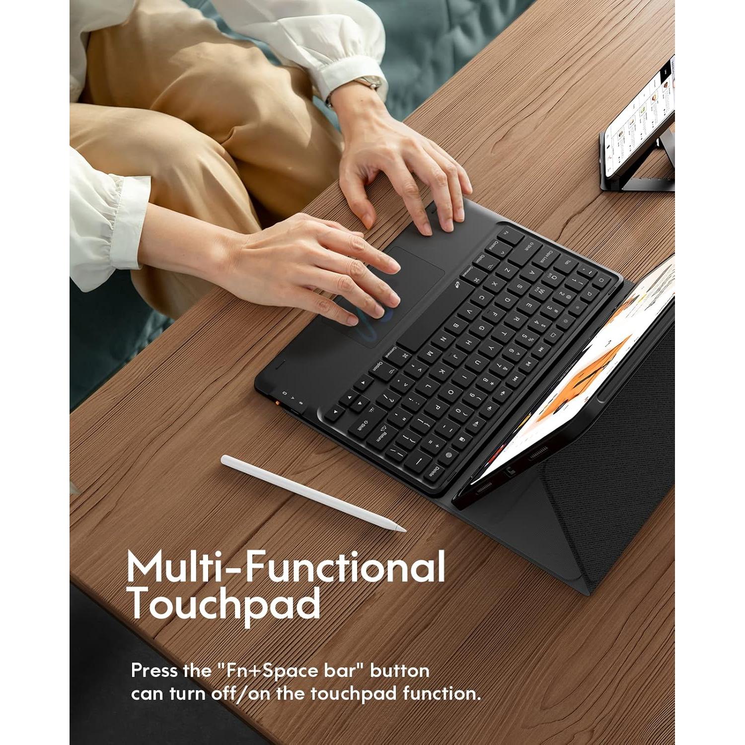 Funda Teclado Inalámbrico CHESONA para iPad Air 11" Negro