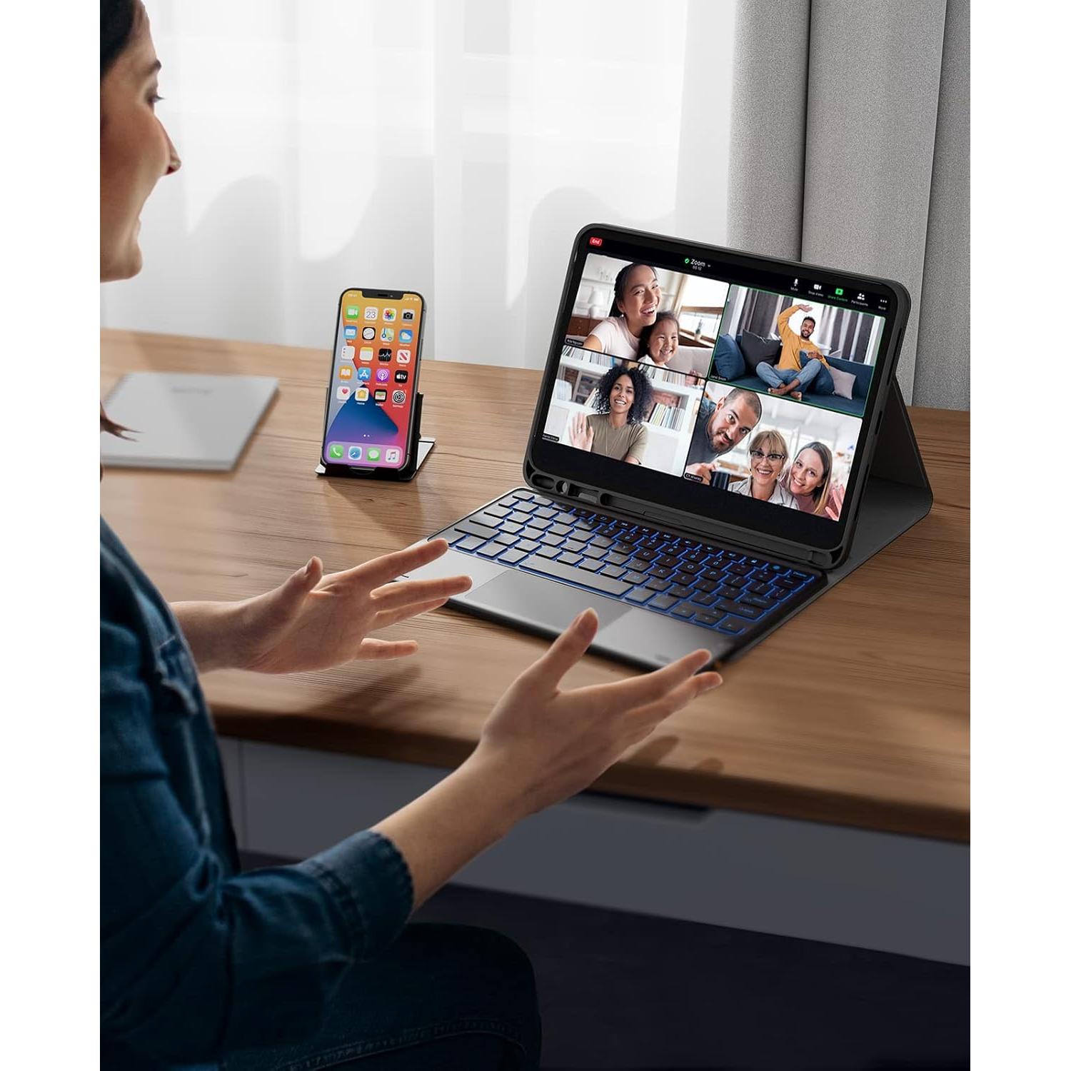 Funda Teclado Inalámbrico CHESONA para iPad Air 11" Negro