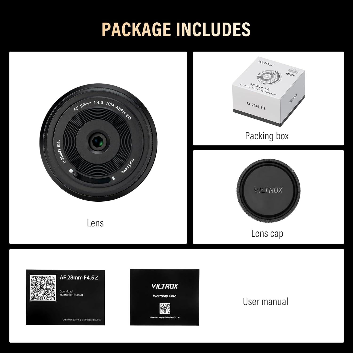 Lente Pancake VILTROX 28mm f/4.5 para Nikon - Ultra Delgado