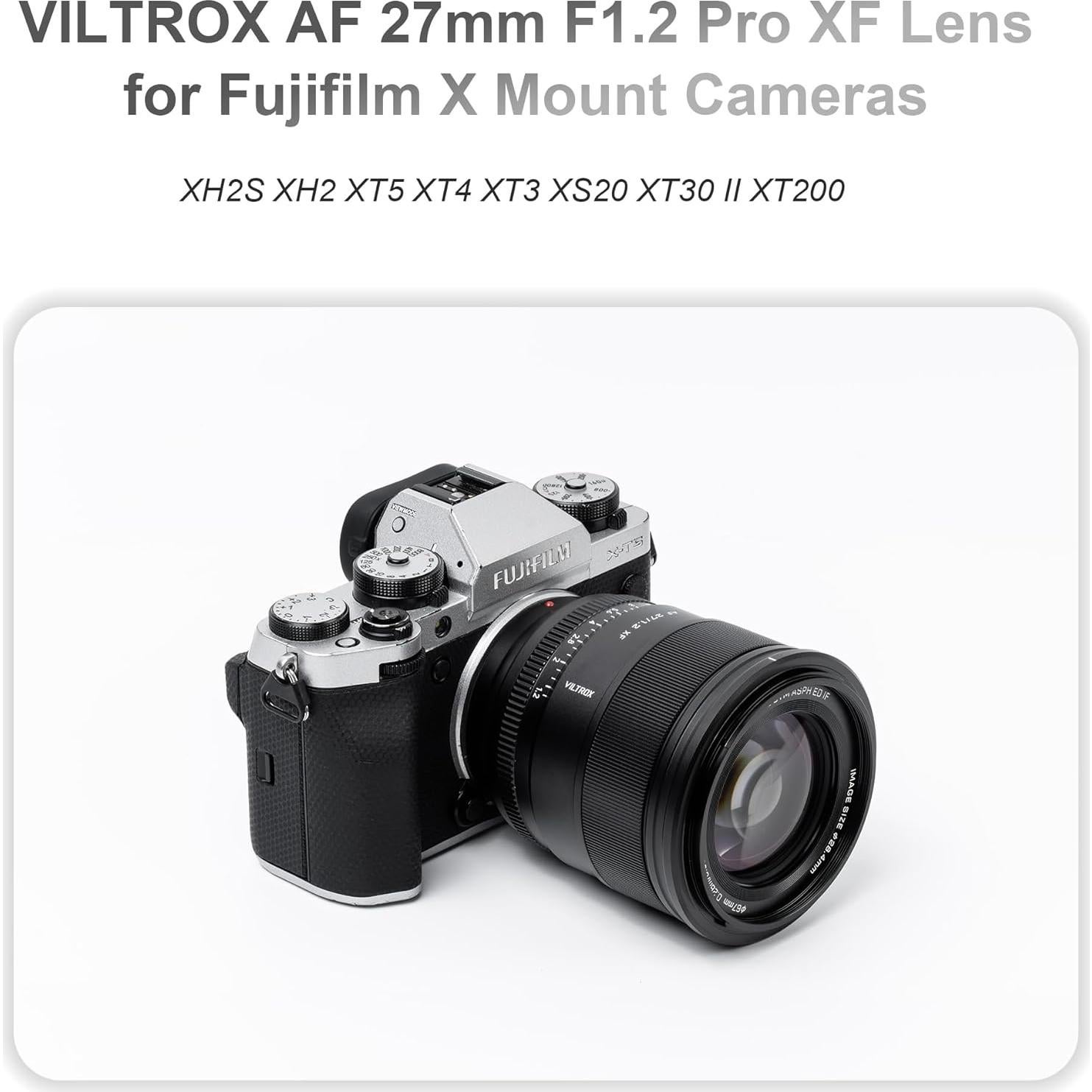 Lente VILTROX 27mm F1.2 Pro XF para Fujifilm X-Mount