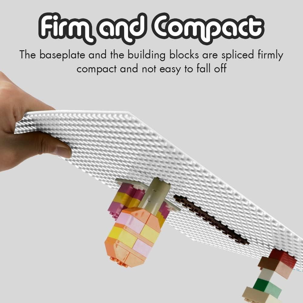 Lekebaby 2 Placas Base para Ladrillos 25,4 cm Blancas