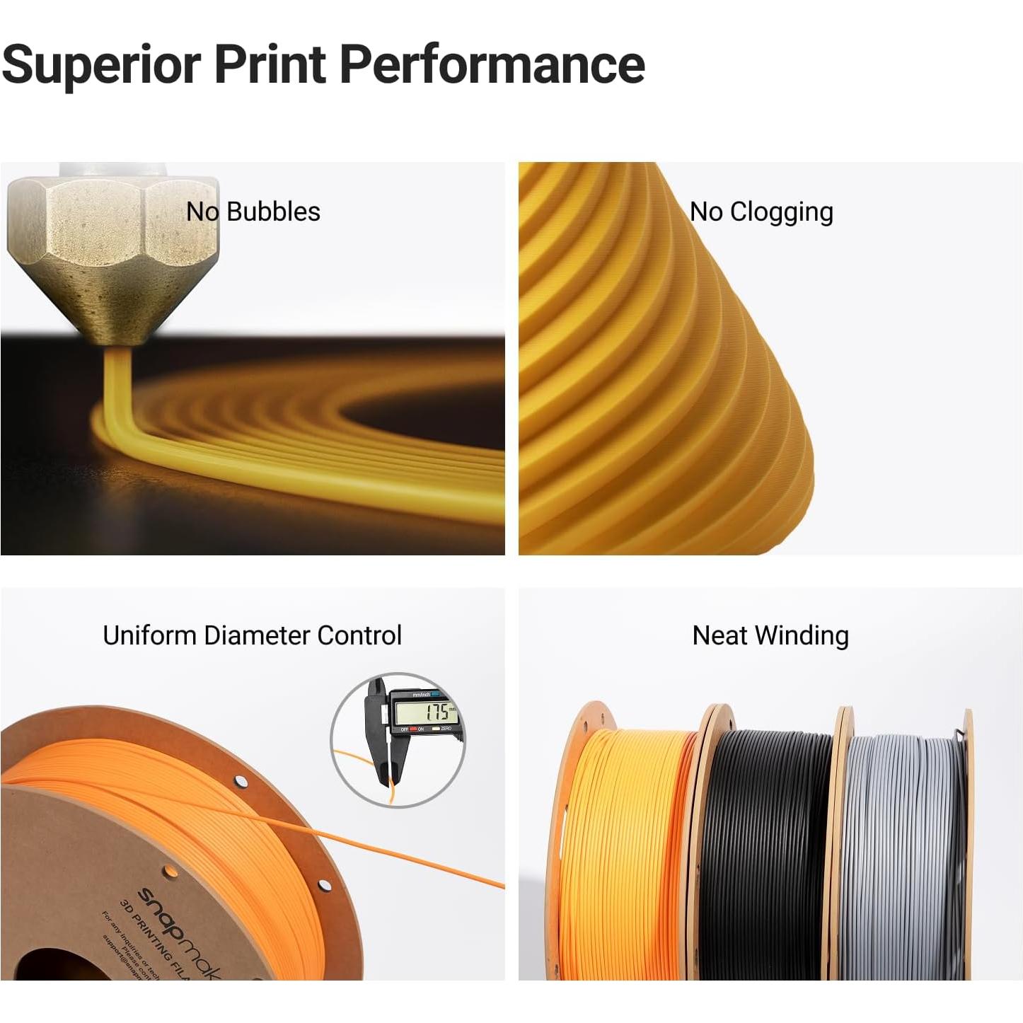 Filamento PLA Mate Snapmaker 1.75mm 1kg Marfil Blanco